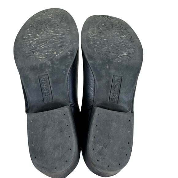 Esprit Black Tiffany Heeled Leather 90s Y2K Ankle Booties Women's Size 10 - Picture 11 of 13